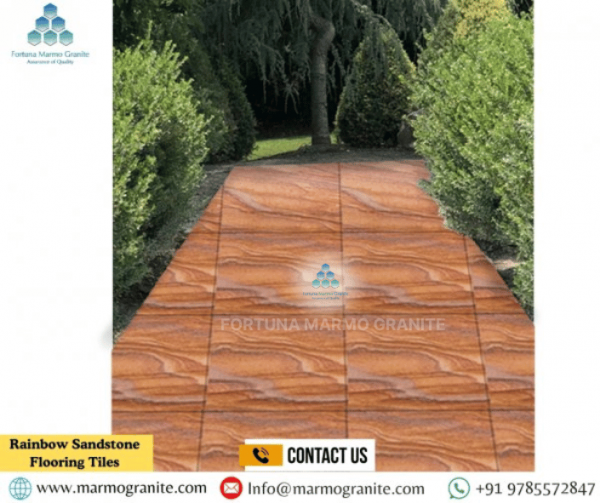 Rainbow Sandstone Flooring Tiles
