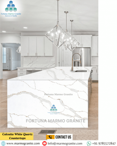 Calcutta White Quartz Countertops