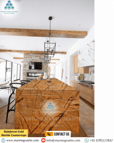 Rainforest Gold Marble Countertops
