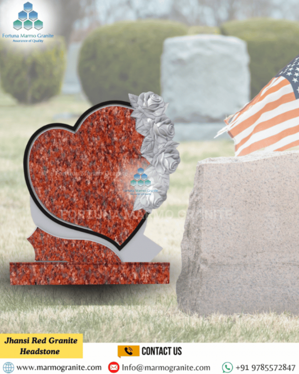 Jhansi Red Granite Headstone 