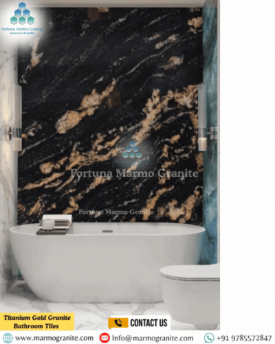 Titanium Gold Granite Bathroom Tiles 