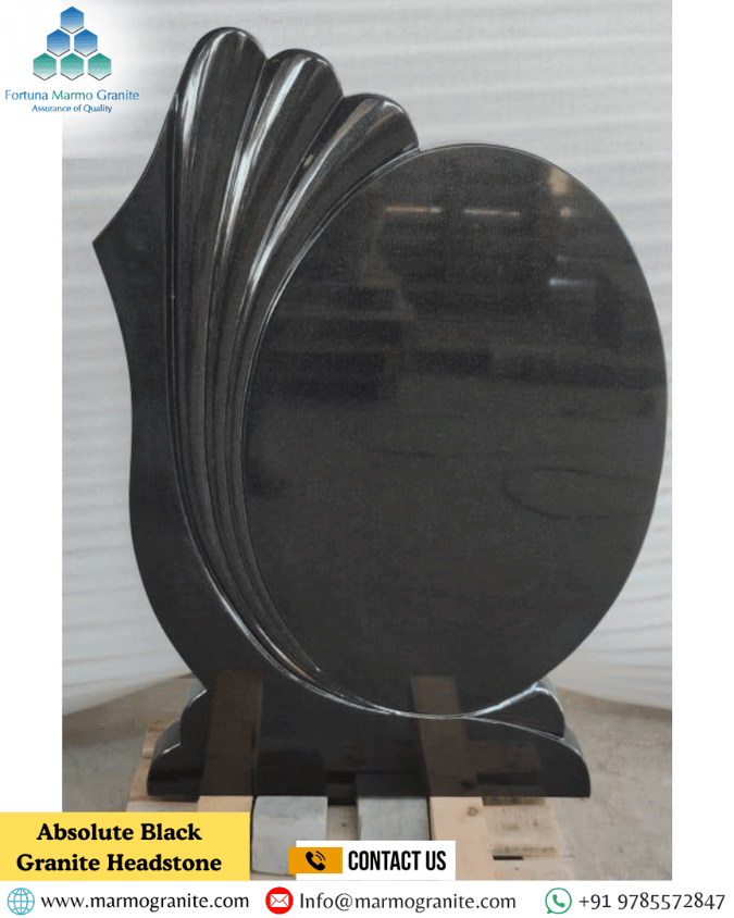 Absolute Black Granite Headstone