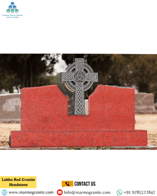 Lakha Red Granite Headstone