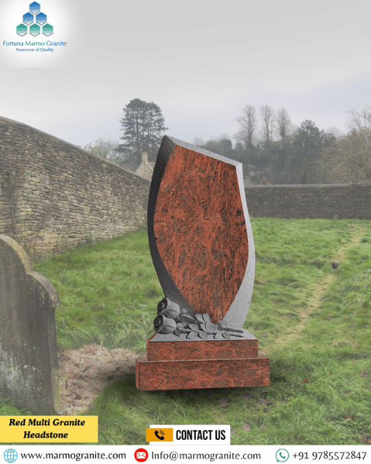 Red Multi Granite Headstone