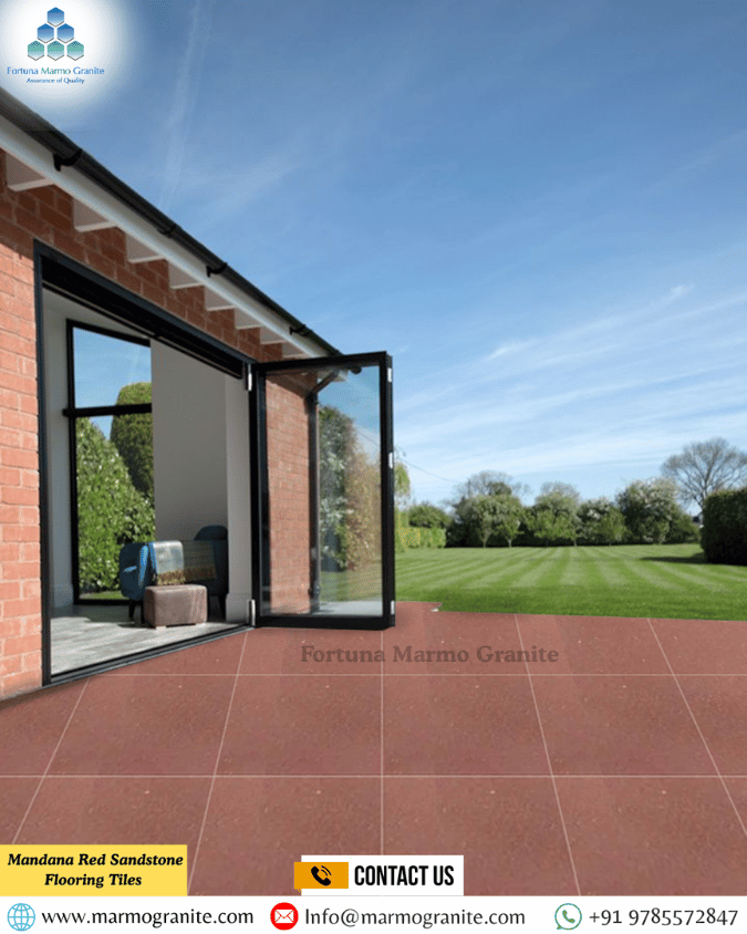 Mandana Red Sandstone Flooring Tiles 