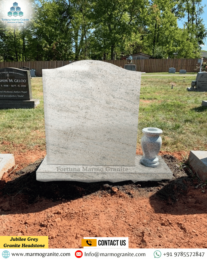 Jubilee Grey Granite Headstone