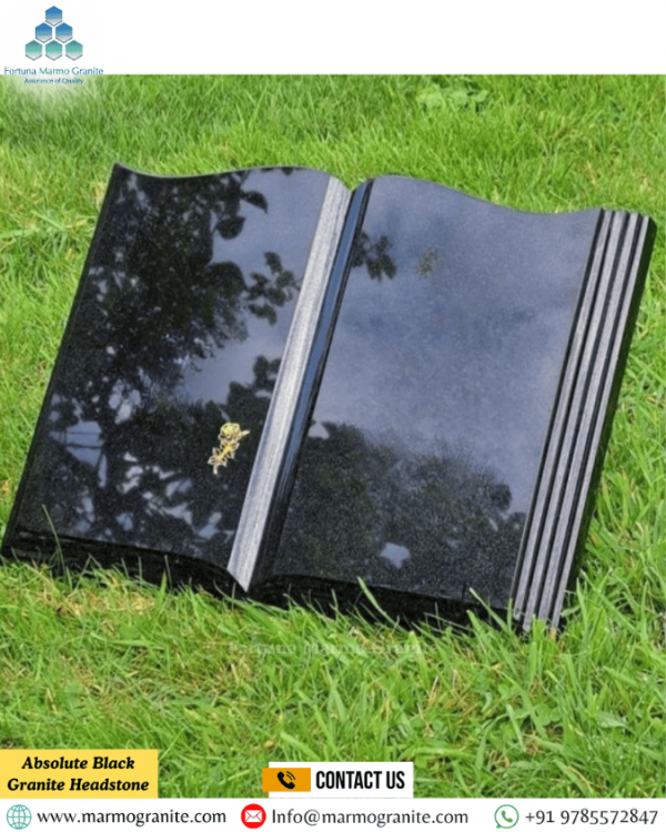 Absolute Black Granite Headstone