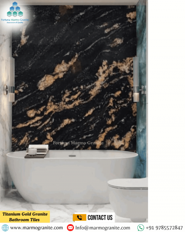 Titanium Gold Granite Bathroom Tiles