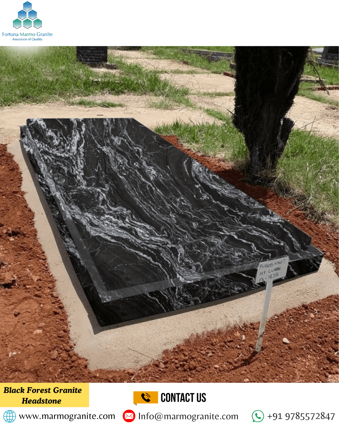Black Forest Granite Headstone Black Forest Granite Headstone