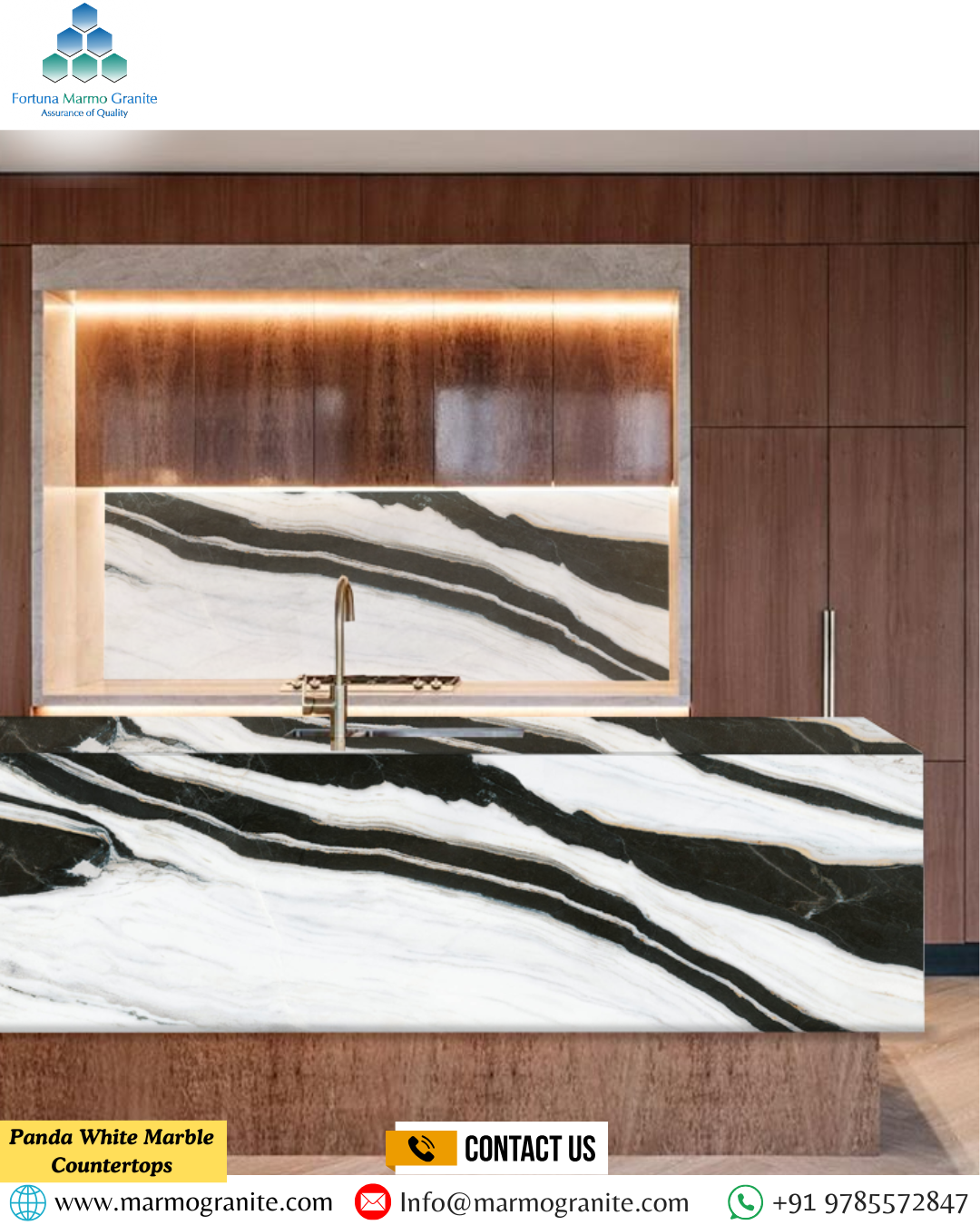 Panda White Marble Countertops