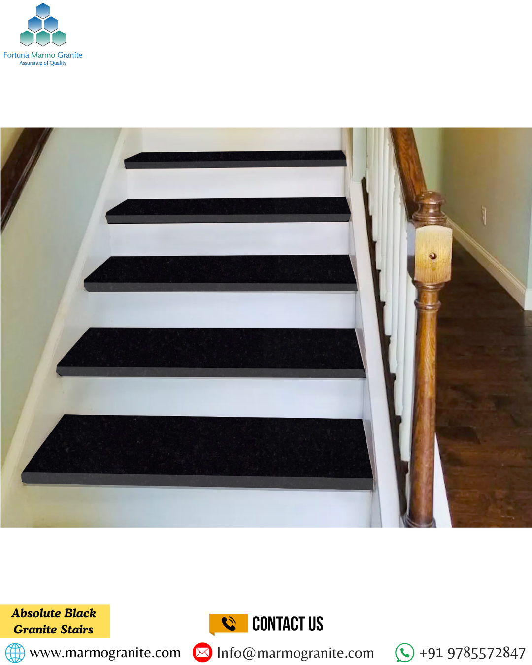 Absolute Black Granite Stairs