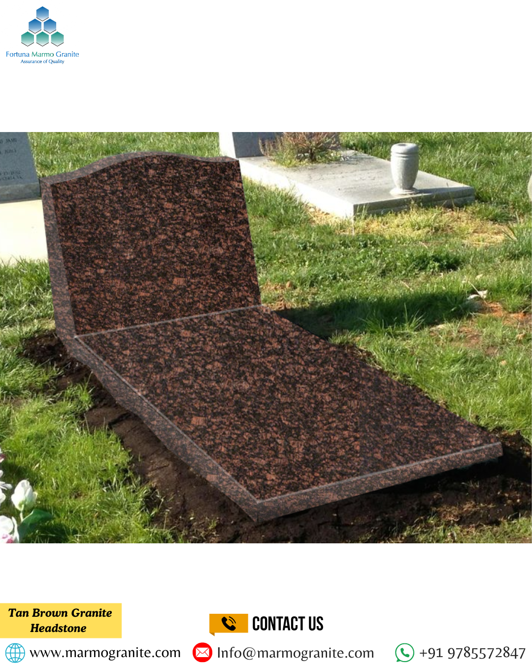 Tan Brown Granite Headstone 