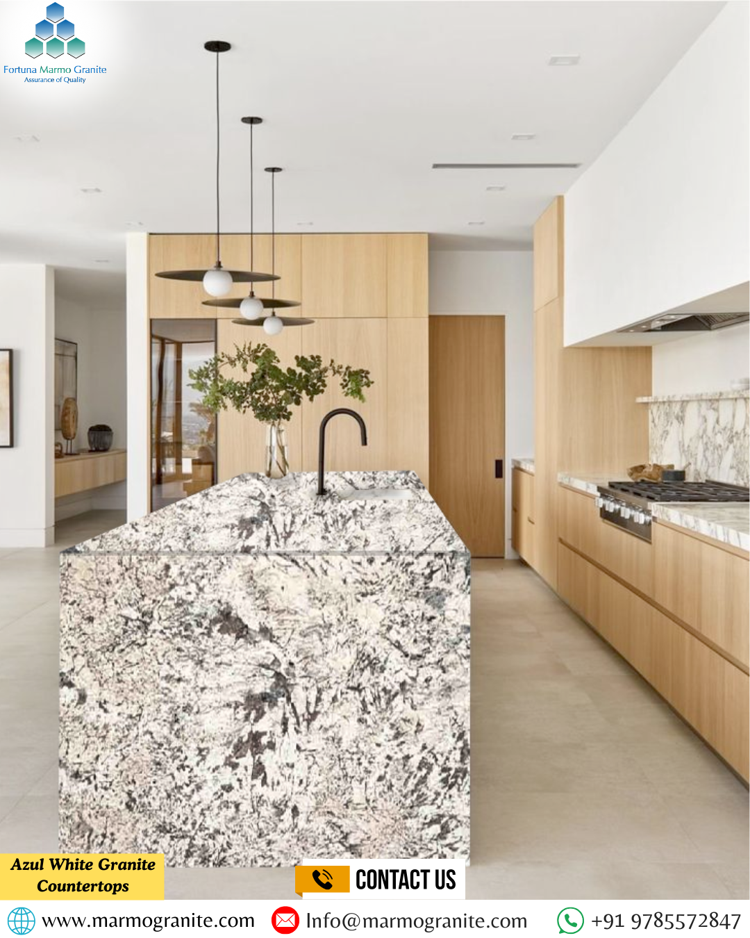Azul White Granite Countertops