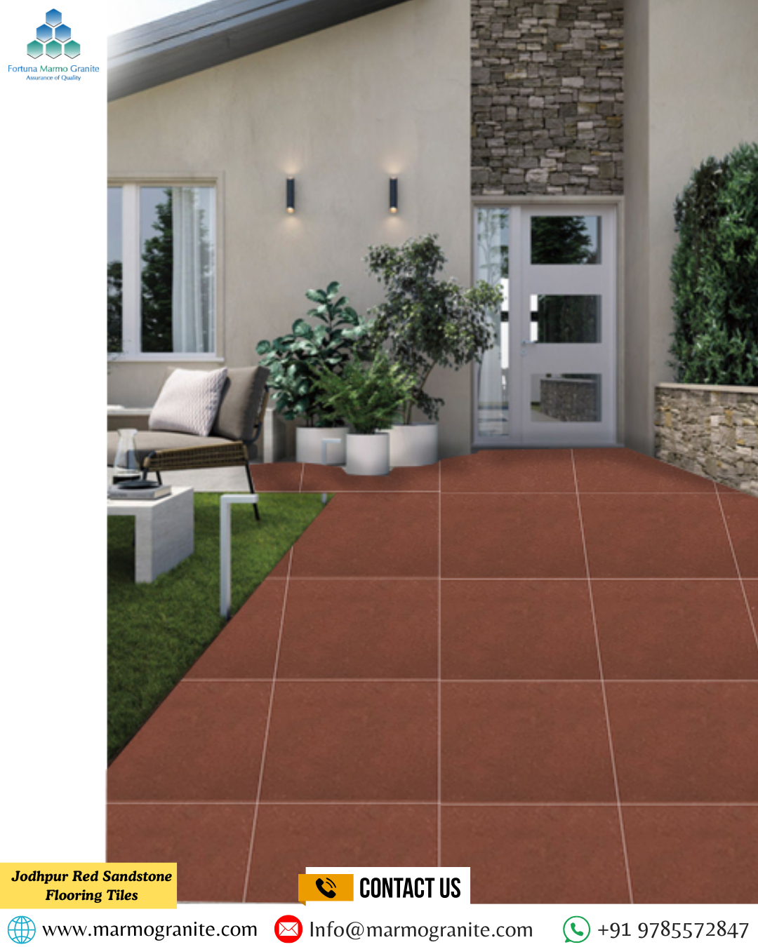 Jodhpur Red Sandstone Flooring Tiles