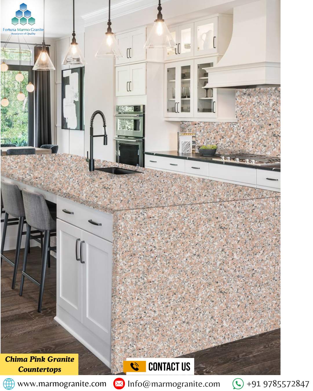 Chima Pink Granite Countertops