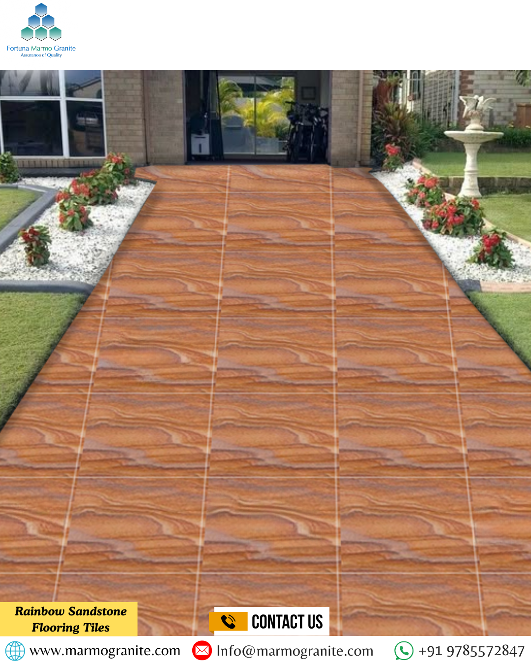 Rainbow Sandstone Flooring Tiles