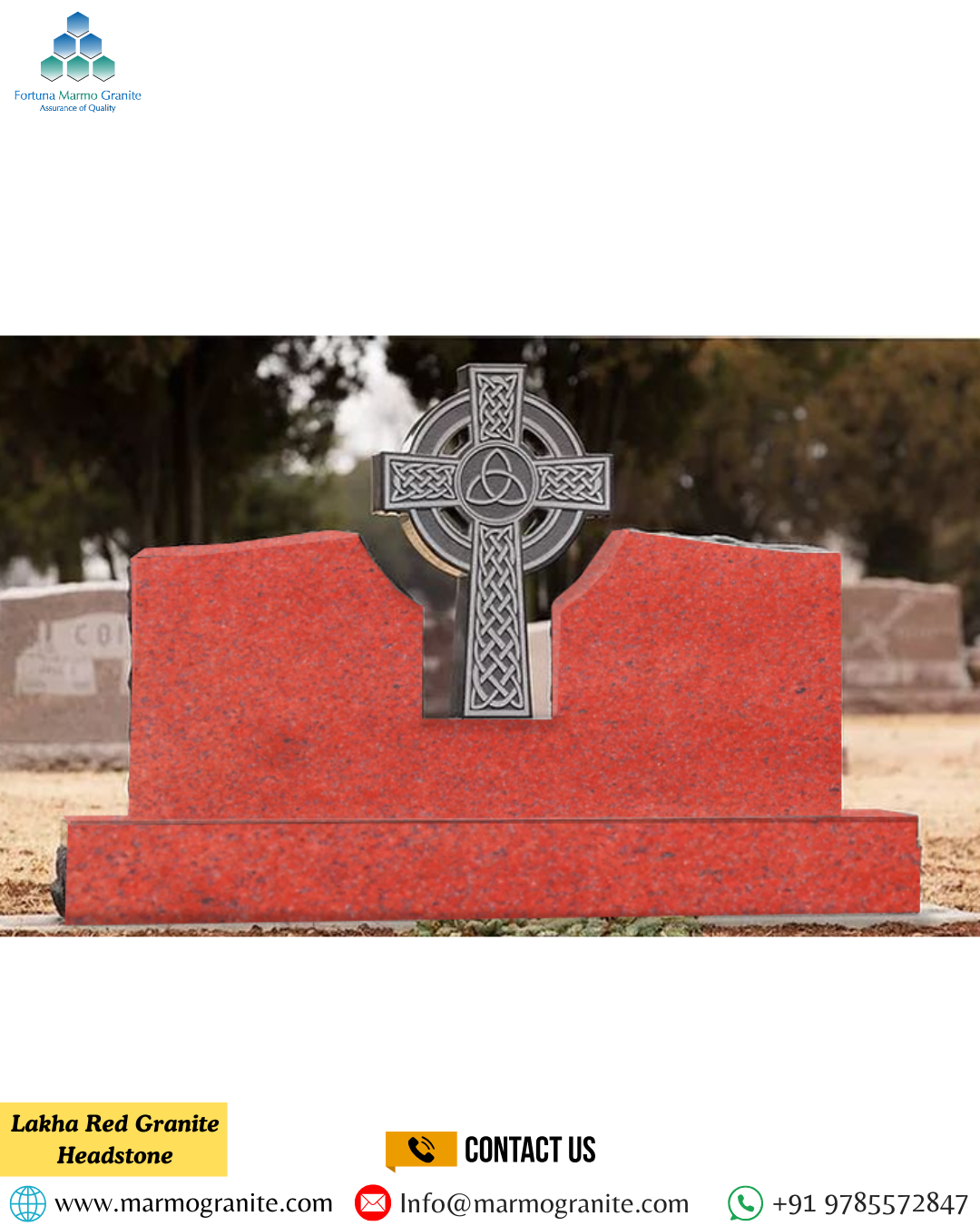 Lakha Red Granite Headstone