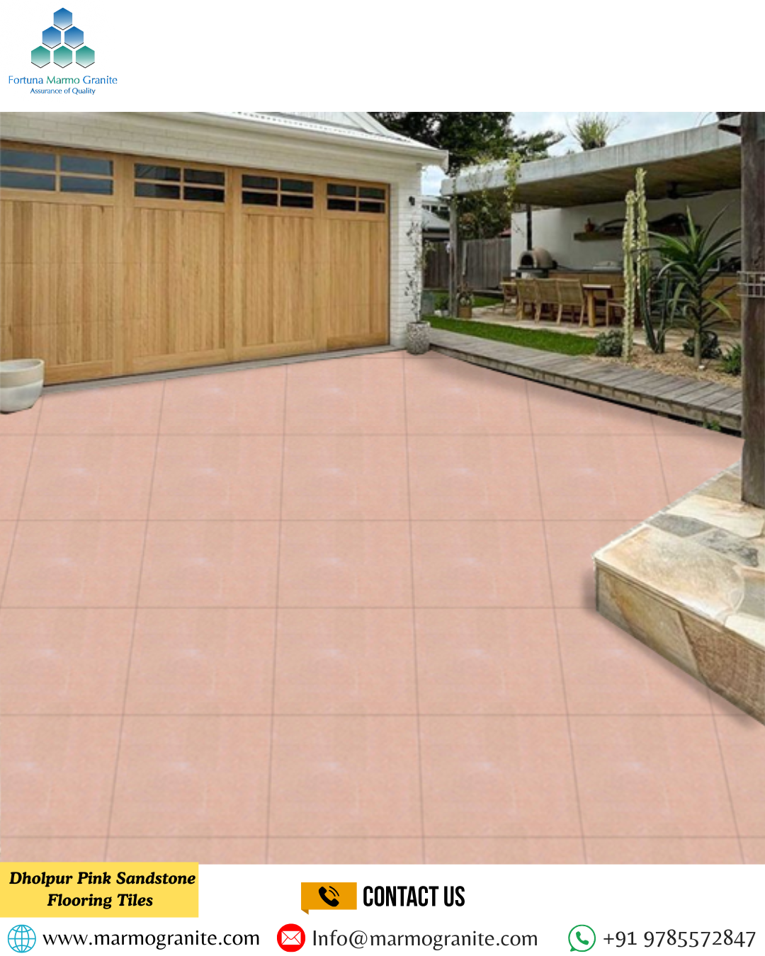 Dholpur Pink Sandstone Flooring Tiles 