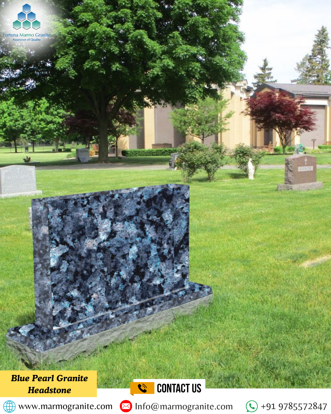 Blue Pearl Granite Headstone Blue Pearl Granite Headstone