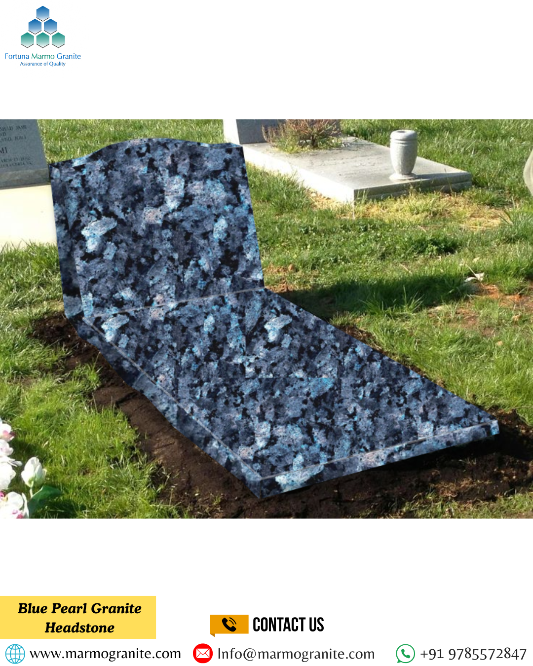 Blue Pearl Granite Headstone Blue Pearl Granite Headstone