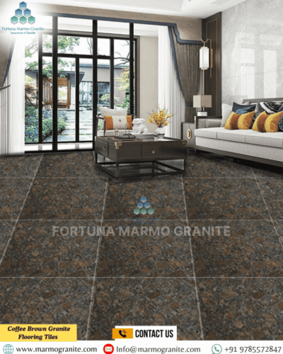 Coffee Brown Granite Flooring Tiles 