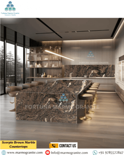 Scorpio Brown Marble Countertops