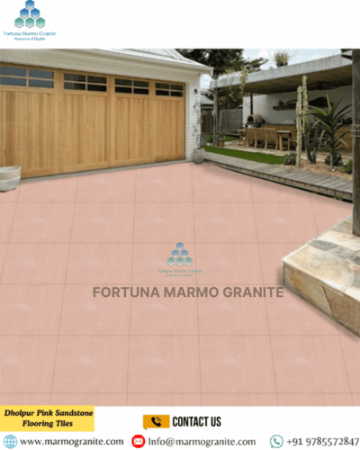 Dholpur Pink Sandstone Flooring Tiles