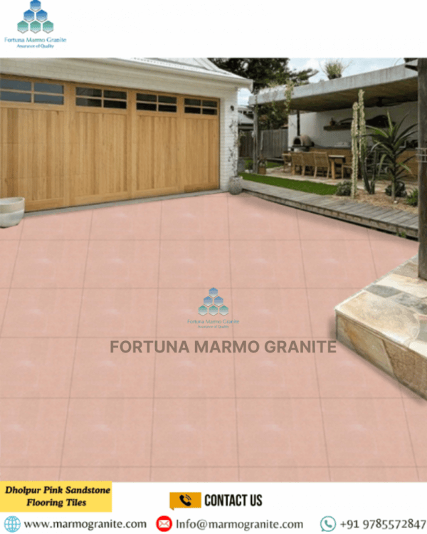 Dholpur Pink Sandstone Flooring Tiles