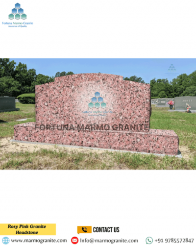 Rosy Pink Granite Headstone