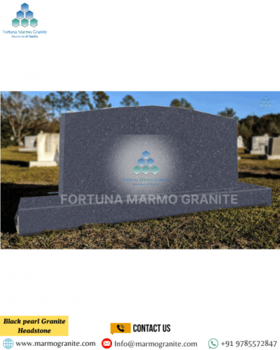Black pearl Granite Headstone