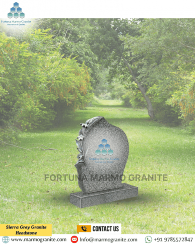 Sierra Grey Granite Headstone