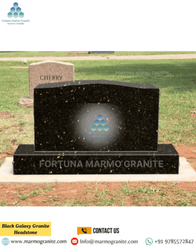 Black Galaxy Granite Headstone