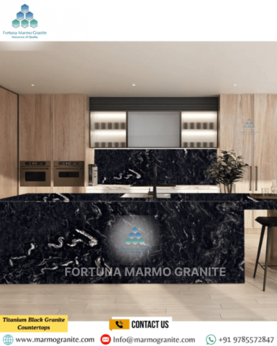 Titanium Black Granite Countertops