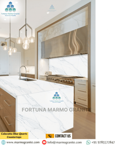Calacatta Blue Quartz Countertops
