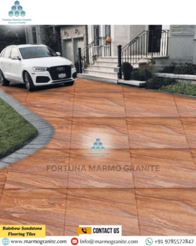 Rainbow Sandstone Flooring Tiles