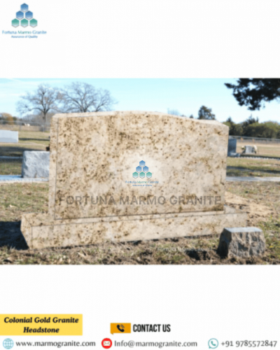 Colonial Gold Granite Headstone