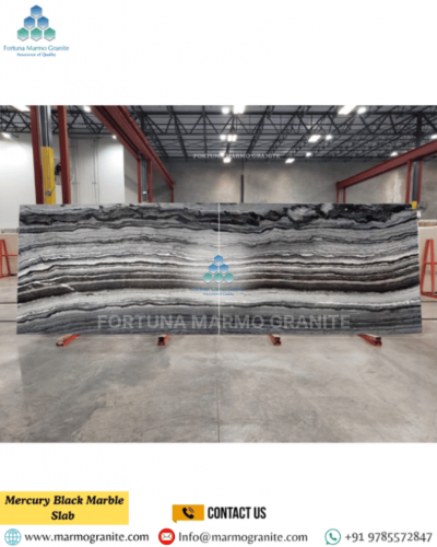 Mercury Black Marble Slab 
