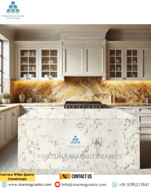 Carrara White Quartz Countertops