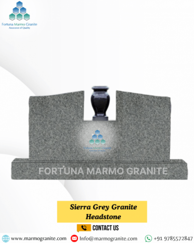 Sierra Grey Granite Headstone