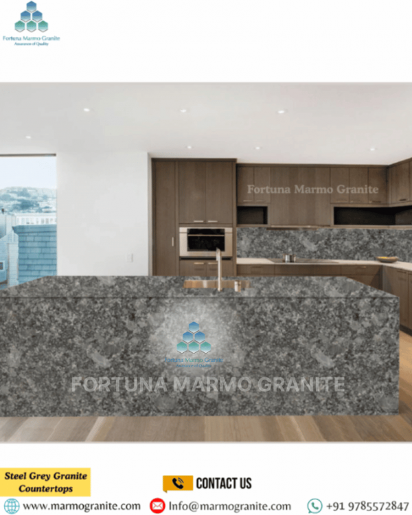 Steel Grey Granite Countertops