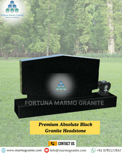 Absolute Black Granite Headstone