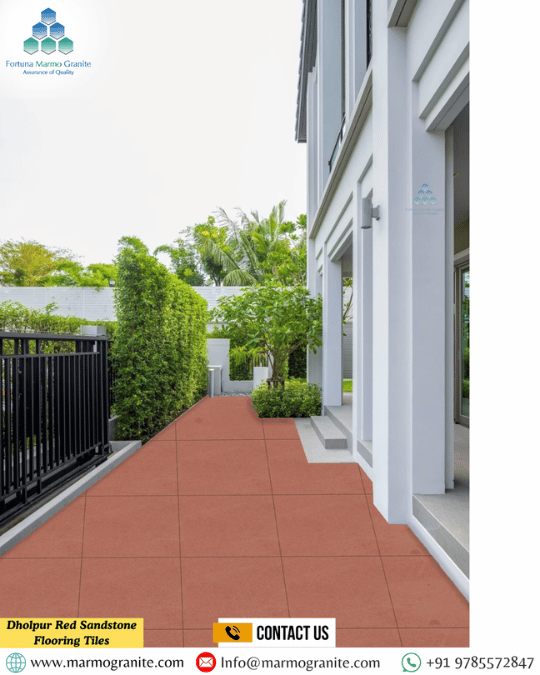 Dholpur Red Sandstone Flooring Tiles