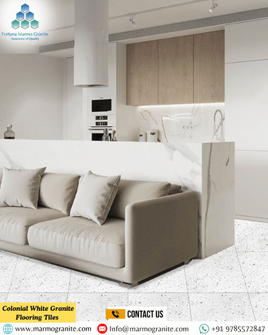 Colonial White Granite Flooring Tiles 