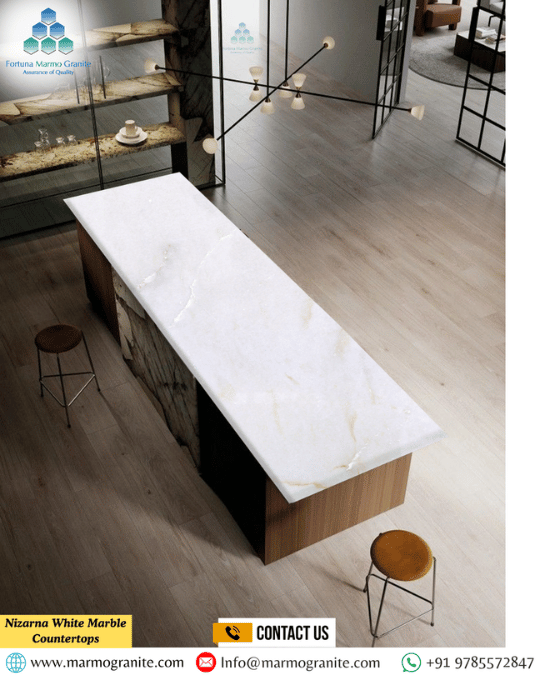 Nizarna White Marble Countertops