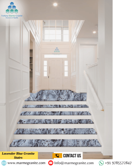 Lavender Blue Granite Stairs