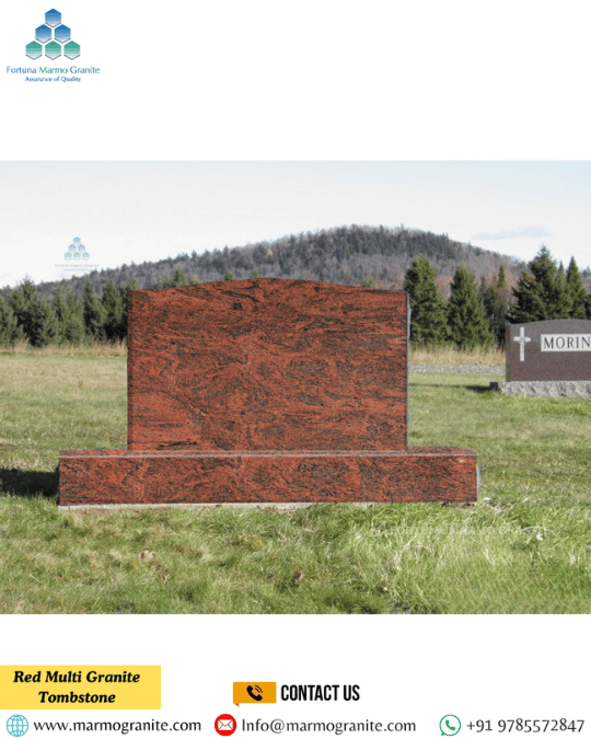 Red Multi Granite Tombstone