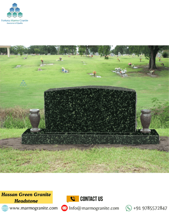 Hassan Green Granite Headstone