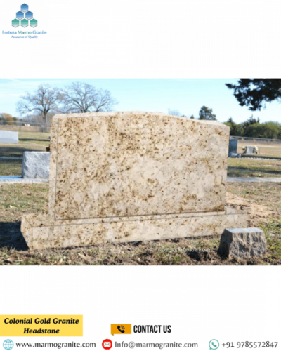 Colonial Gold Granite Headstone