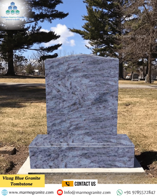 Vizag Blue Granite Tombstone