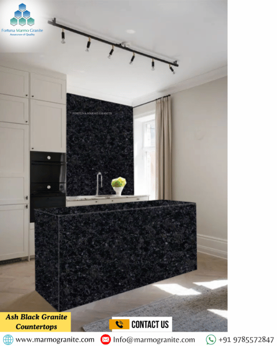 Ash Black Granite Countertops